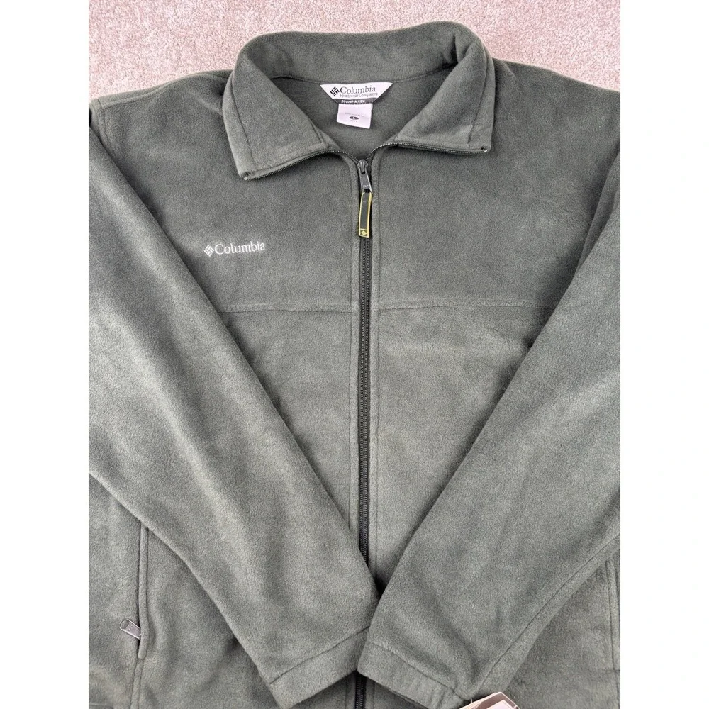 Columbia Sportswear Full Zip Fleece Sage Green Jacket Size Large